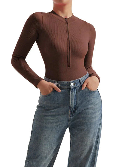 Bodysia™ | Bodysuit Seamless Elegance Long Sleeve