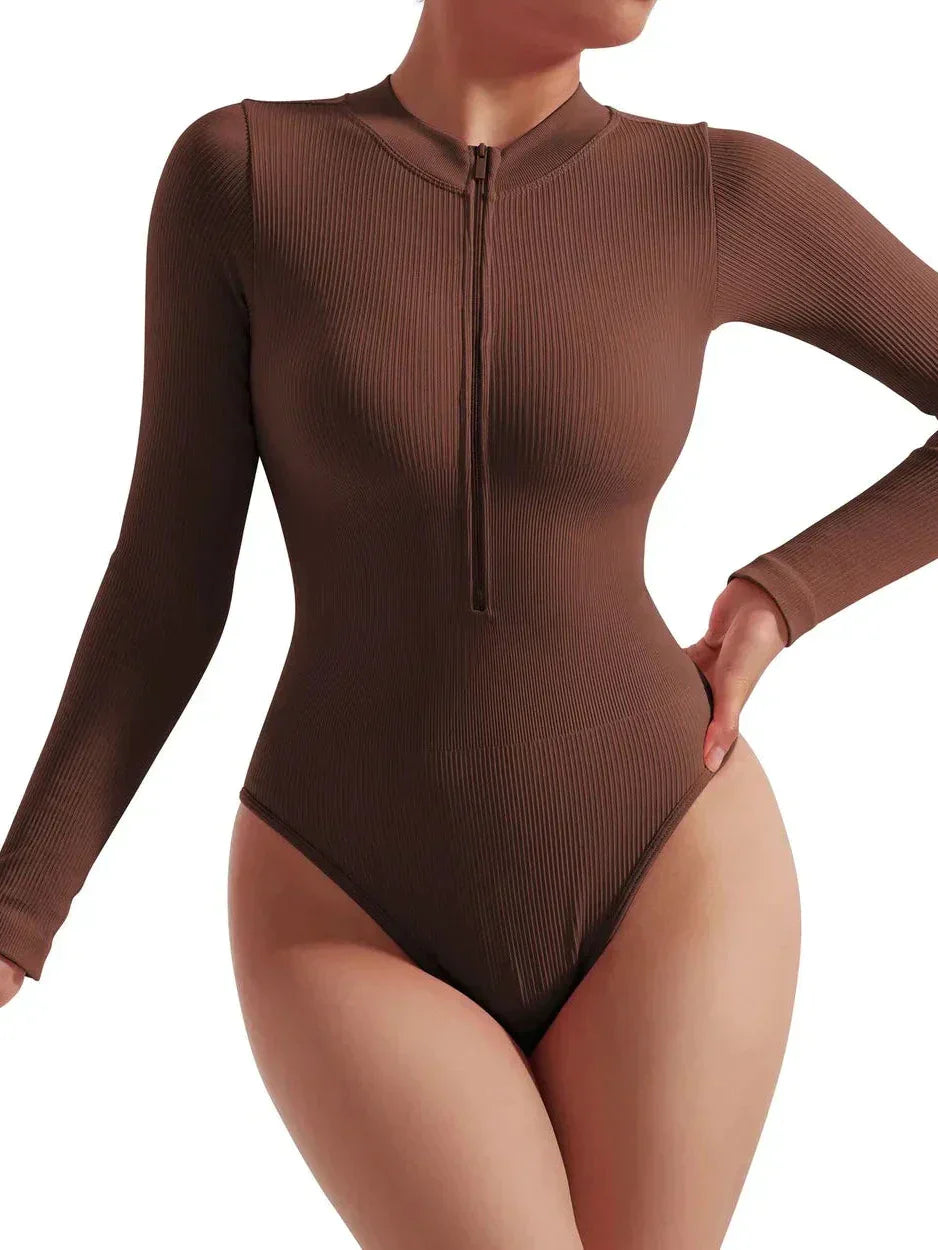 Bodysia™ | Bodysuit Seamless Elegance Long Sleeve