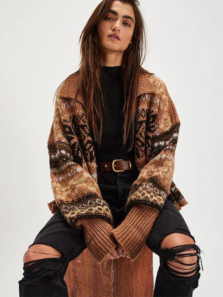 Norvaya | Gebreide Fair Isle Trui met Retro Noors Patroon