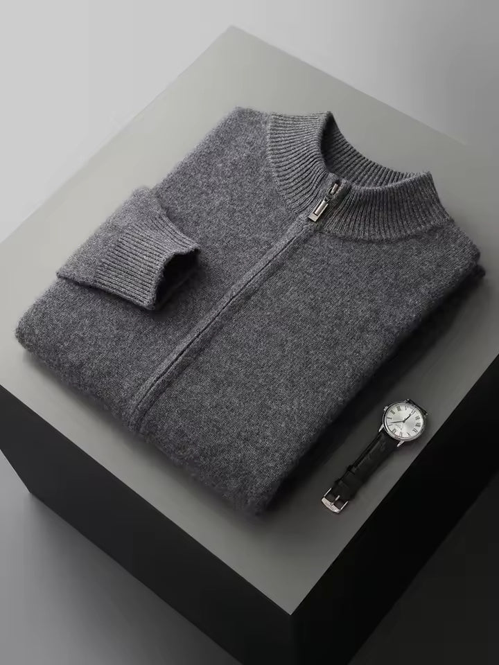 Mauro | Loungewear-Set aus Wolle | Weicher Strickcardigan &amp; Jogginghose mit Thermoregulierung