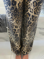 Jeans mit Rauten-Leopardenmuster 