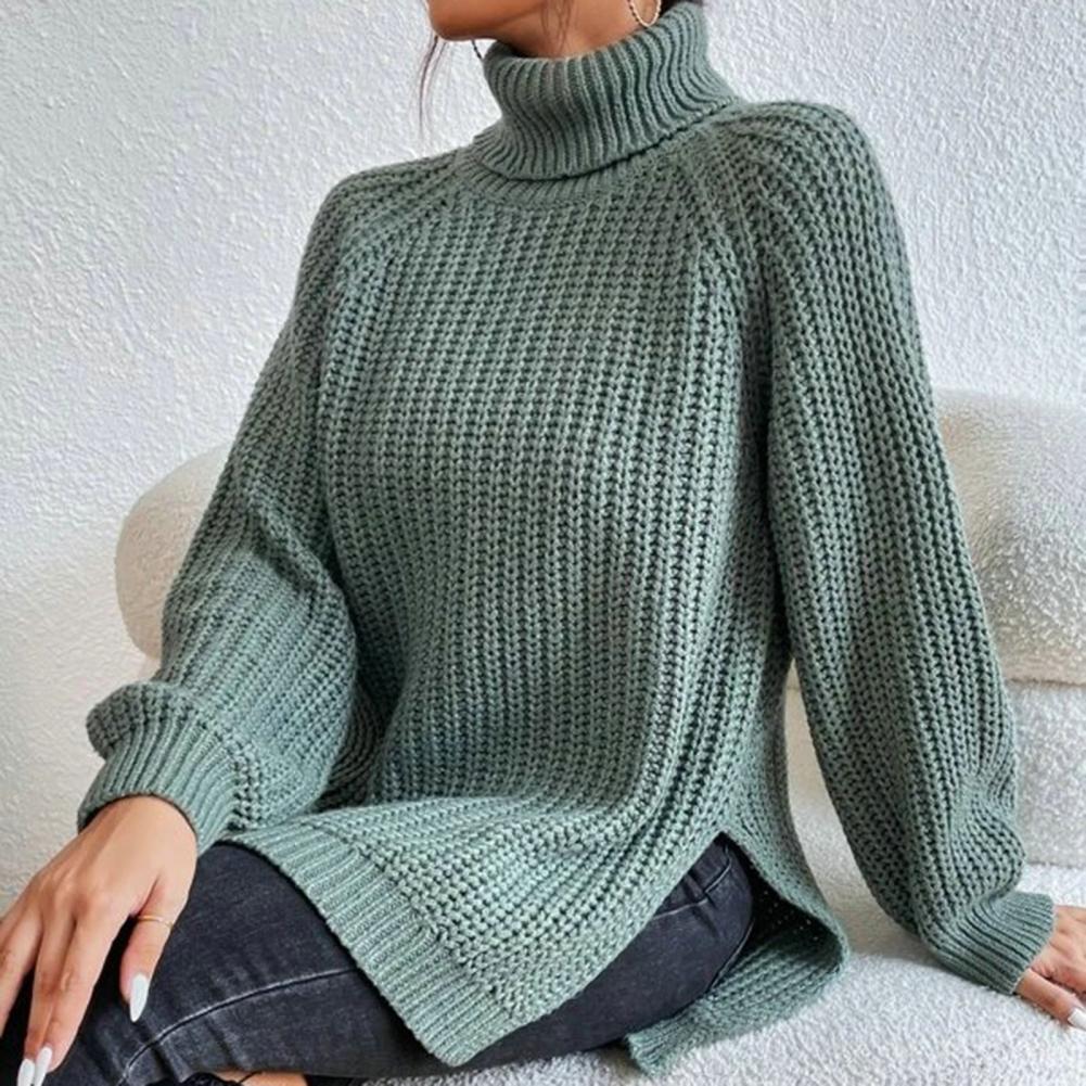 Elina™ | Elegant Roll Neck &amp; Knitted Sweater 