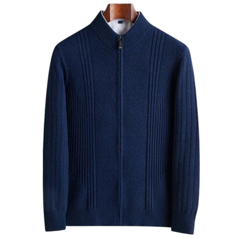 Raffy – Gestrickter Herren-Zip-Pullover mit Stretch und Wärme