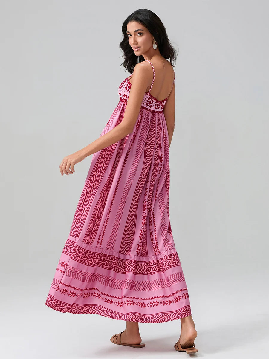Sasha | Rosa Maxikleid