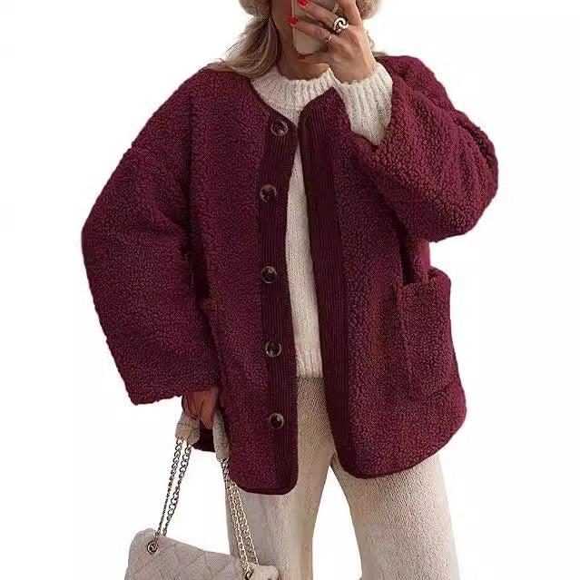 Sienna Cozy | Luxuriöser Teddy-Mantel in Oversize-Passform