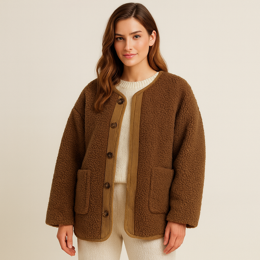 Sienna Cozy | Luxuriöser Teddy-Mantel in Oversize-Passform