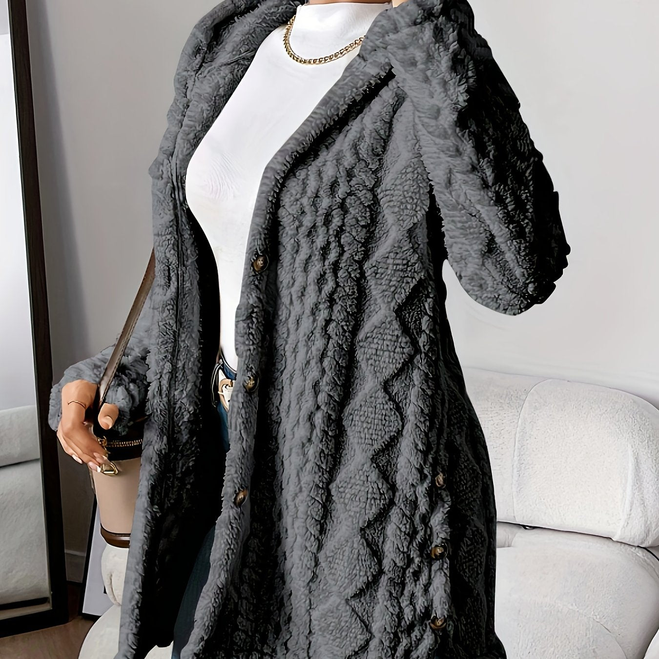 Sophie de Vaux | Luxury Fluffy Teddy Coat in Cream 