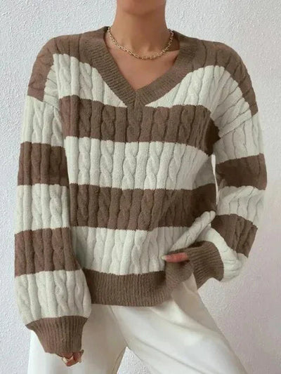 Zienaya™ Sweater with loose shoulders 