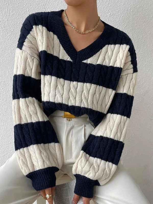 Zienaya™ Pullover mit lockeren Schultern 