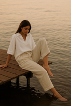 Eloise | Summer pants with linen 