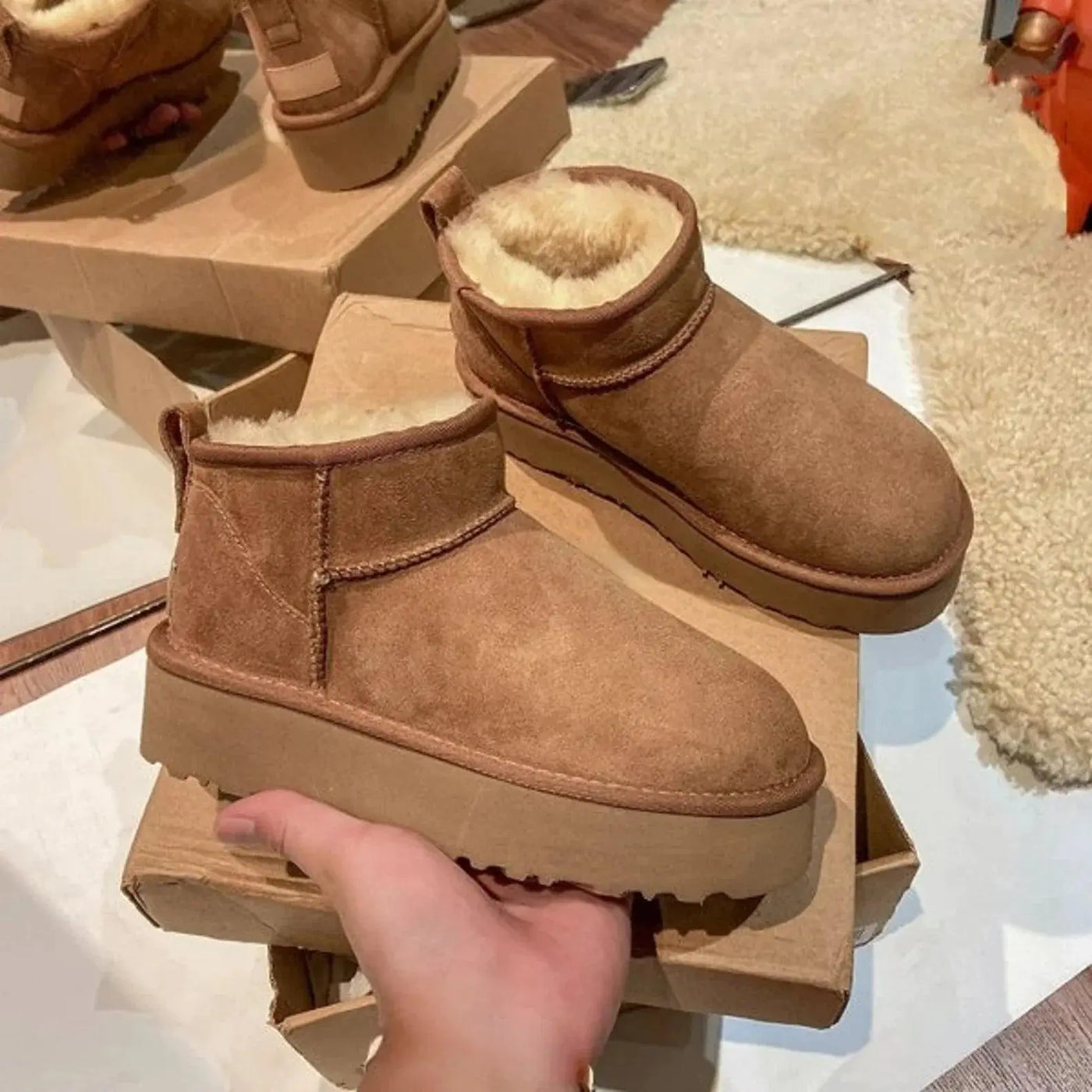 Luxie | Ultra Mini Plateaustiefel