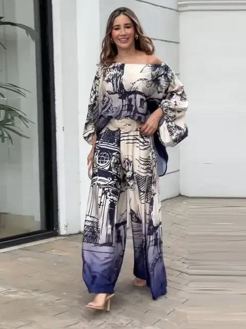 Blaugrana™ - Satijn Tweedelige Set Urban Chic 2026