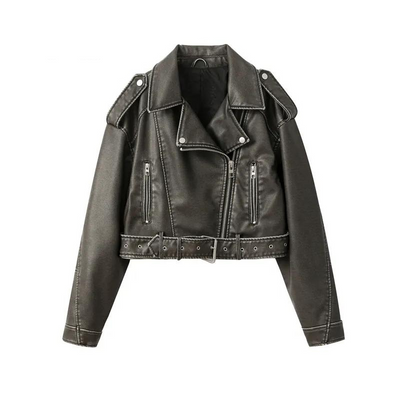 Lora™ - Leather Jacket with Belt