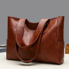 Women's Shoulder Bag – Retro Design with Smooth Surface