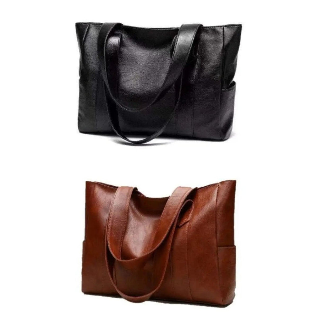 Women's Shoulder Bag – Retro Design with Smooth Surface
