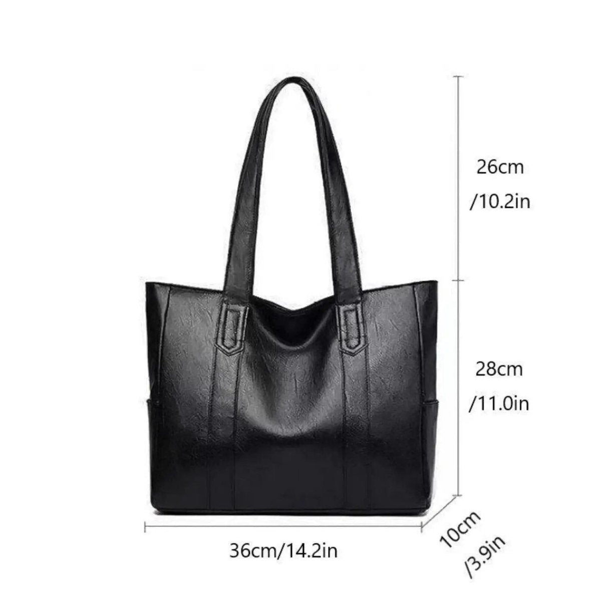 Women's Shoulder Bag – Retro Design with Smooth Surface