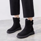 Women's Ankle Boots with Zip and Block Heel
