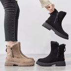 Women's Ankle Boots with Zip and Block Heel