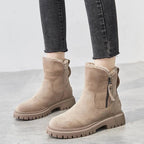 Women's Ankle Boots with Zip and Block Heel