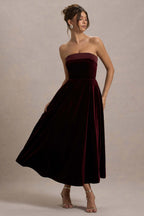 Amara | Samt-Midikleid