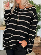 Schicker gestreifter Pullover von Ilona™