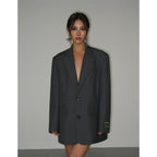 YVONNE - Ladies loose-fitting classic blazer with wide shoulders 