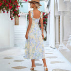 Soria™ - Modieuze gebloemde midi-jurk