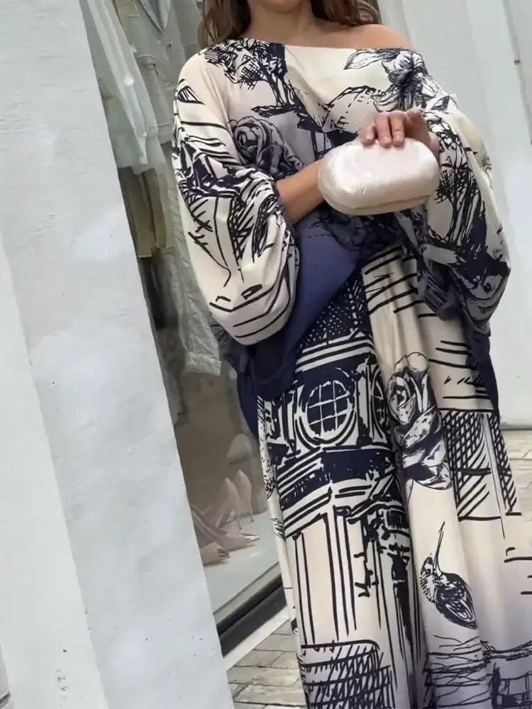 Blaugrana™ - Satijn Tweedelige Set Urban Chic 2026