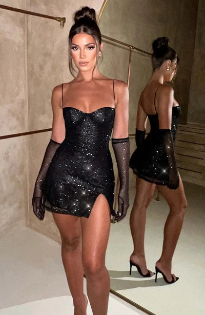 Glimmering Diva Dress with Gloves