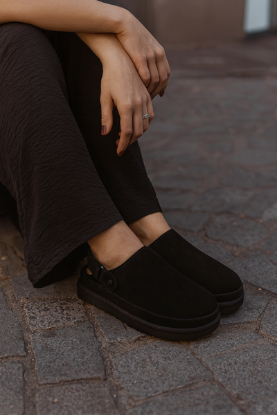Naloa Clogs | Casual Suède Clogs met Bandje