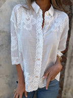 Audette™ - Elegante Geborduurde Kanten Blouse