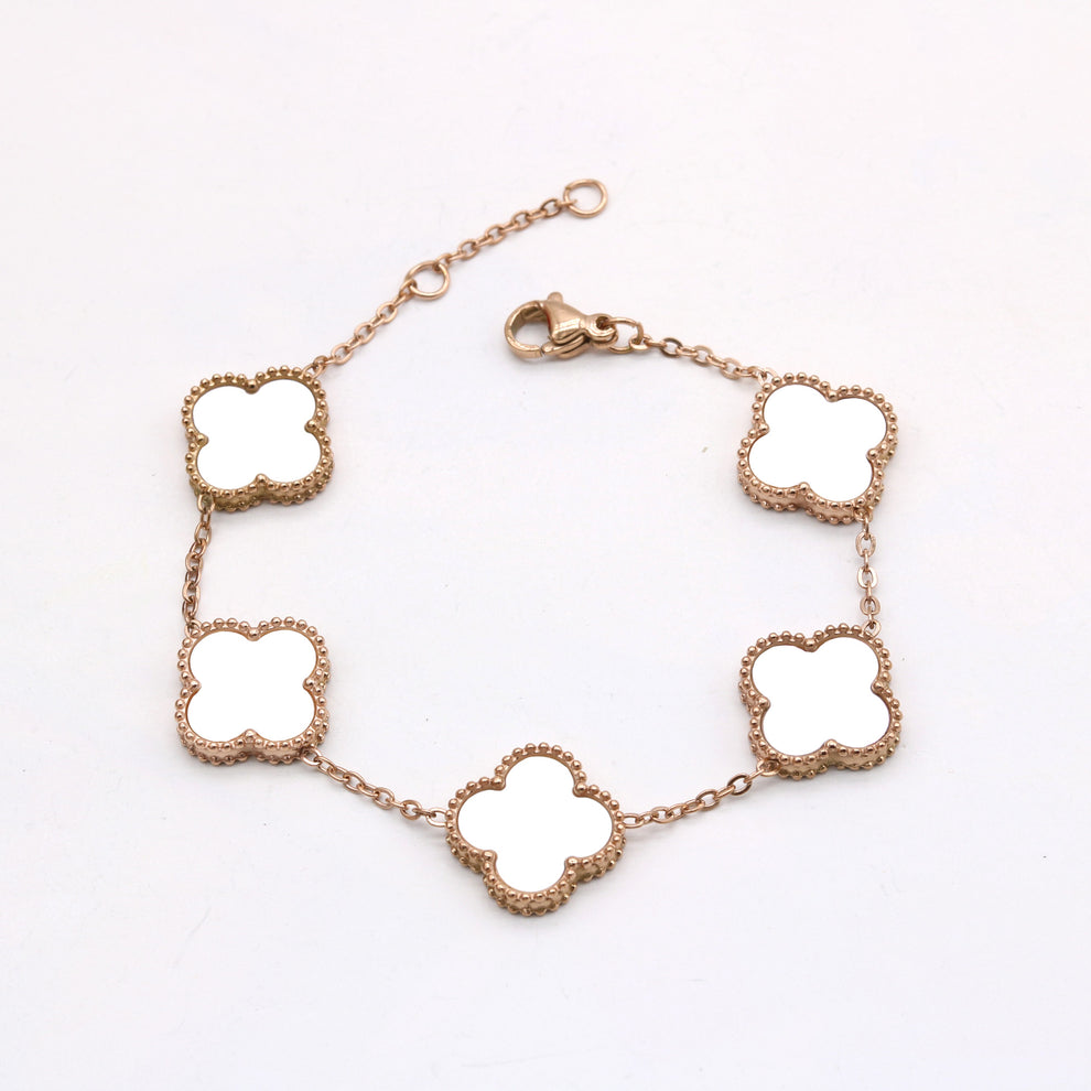 Gold clover bracelet