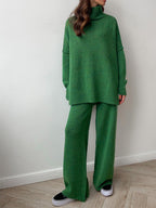 Sadie | Stilvolles Set aus übergroßem Rollkragenpullover und weiter Hose