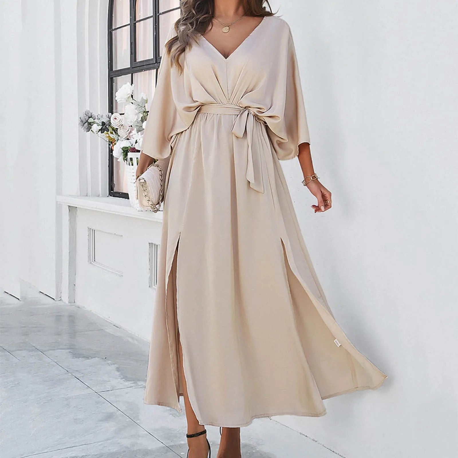 Gomez™ - Elegante Slim Fit V-Hals Jurk