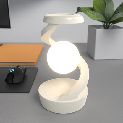 Desk Lamp, Rotating Moon with Phone Wireless Charging