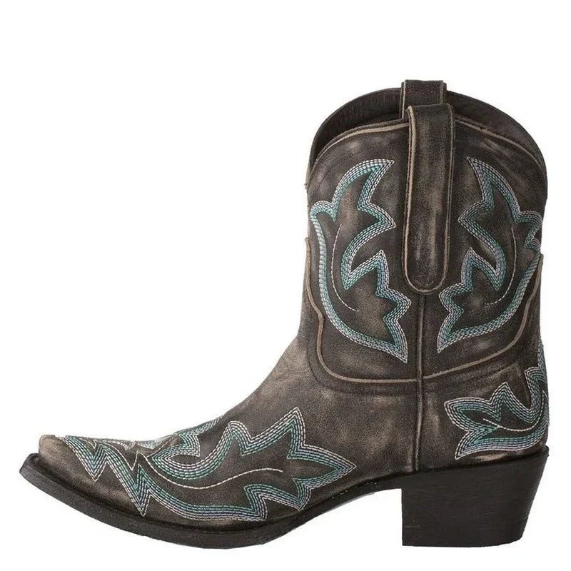 Joanne Cowboystiefel | Damen-Lederstiefel mit Stickerei und Western-Chic-Design