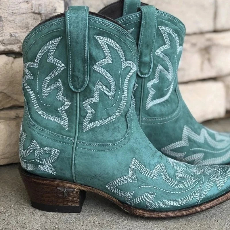 Joanne Cowboystiefel | Damen-Lederstiefel mit Stickerei und Western-Chic-Design