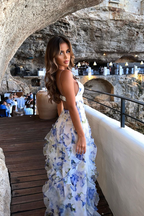 Hazel | Geblümtes Maxikleid mit Rüschen