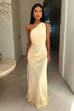 Satin-Maxikleid 