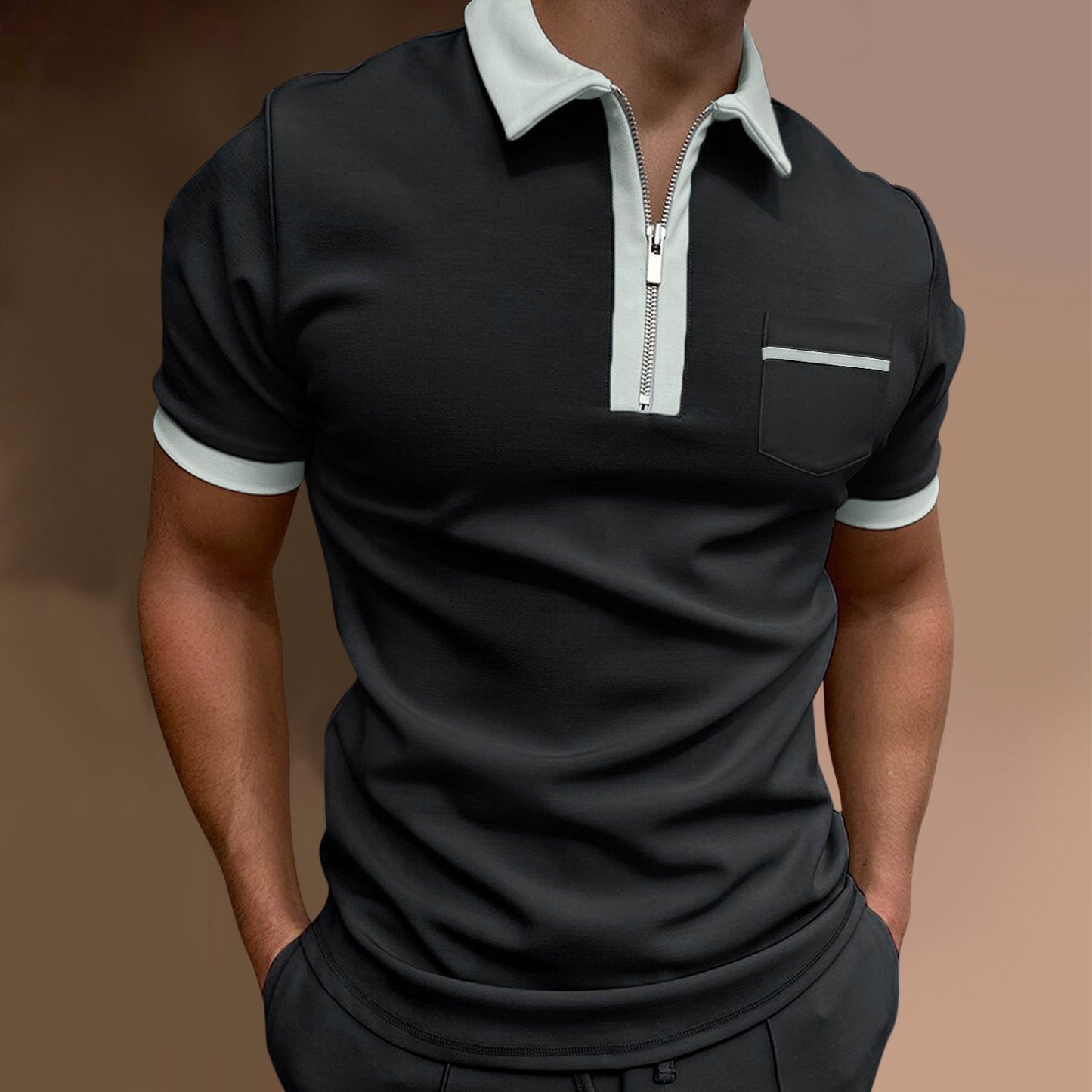 Julien Polo™ - Slim Fit Men's T-shirt with Chest Pocket