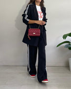 Mathilde | Urban Chic gestreifter Oversize-Blazer und Hose