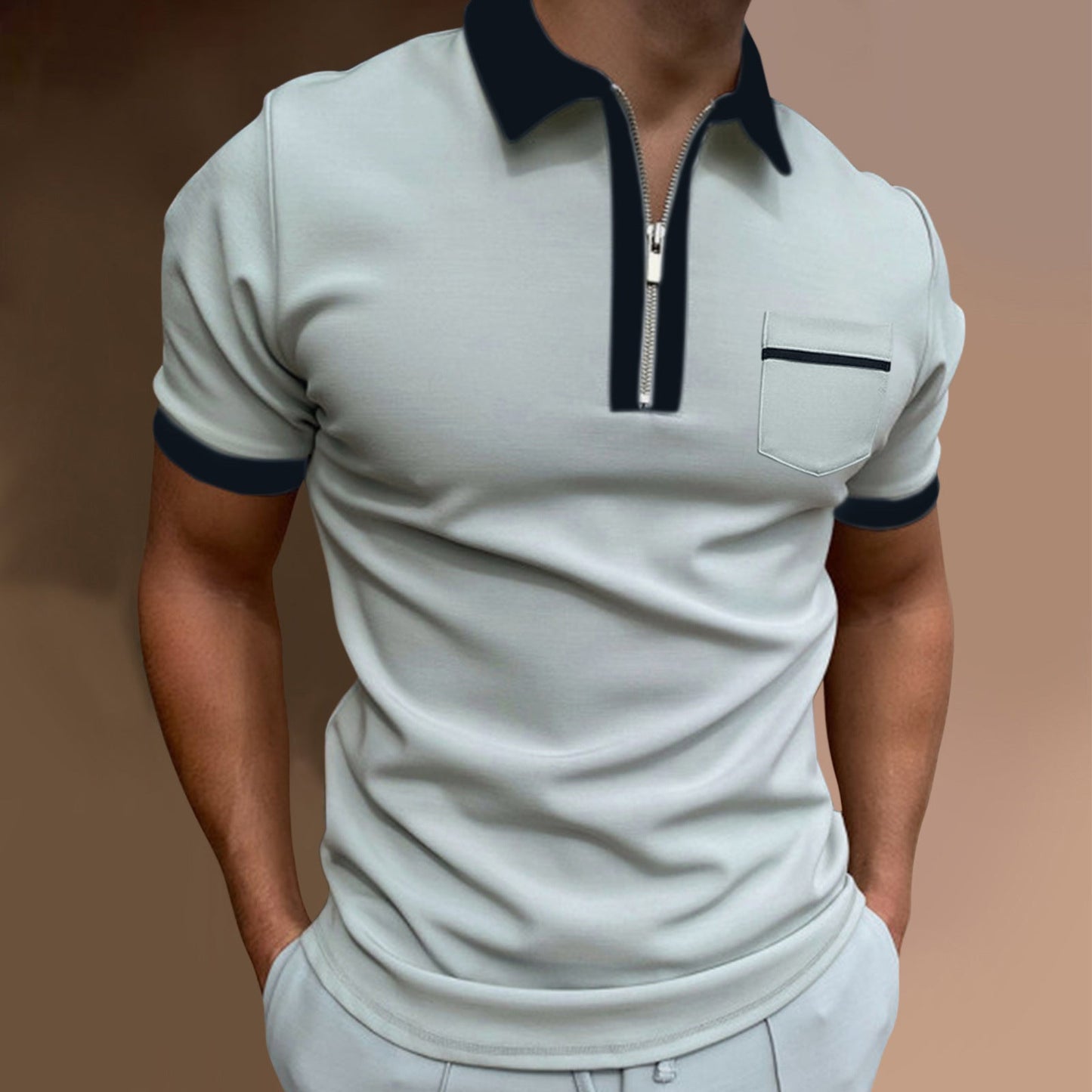 Julien Polo™ - Slim Fit Men's T-shirt with Chest Pocket