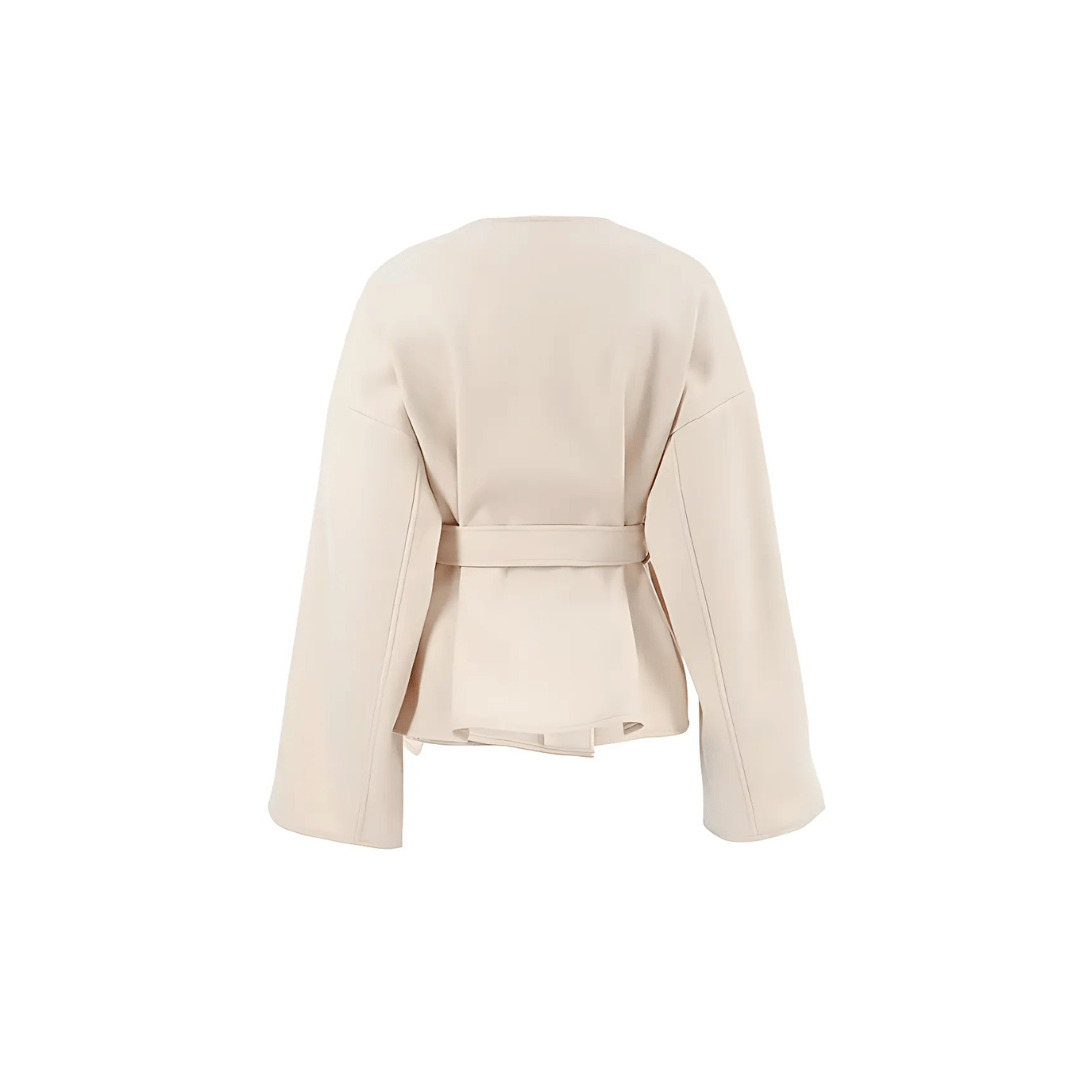 Dalara Wickelmantel | Leichter Damenmantel mit Bindegürtel &amp; Herbst-Look