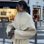 Dalara Wickelmantel | Leichter Damenmantel mit Bindegürtel &amp; Herbst-Look