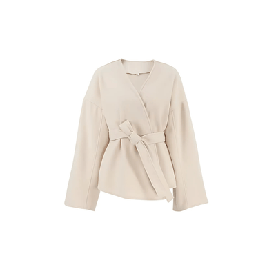 Dalara Wrap Coat | Lichte Damesjas met Strikceintuur & Herfstlook