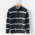 Luc – Lässiger Pullover mit halbem Reißverschluss