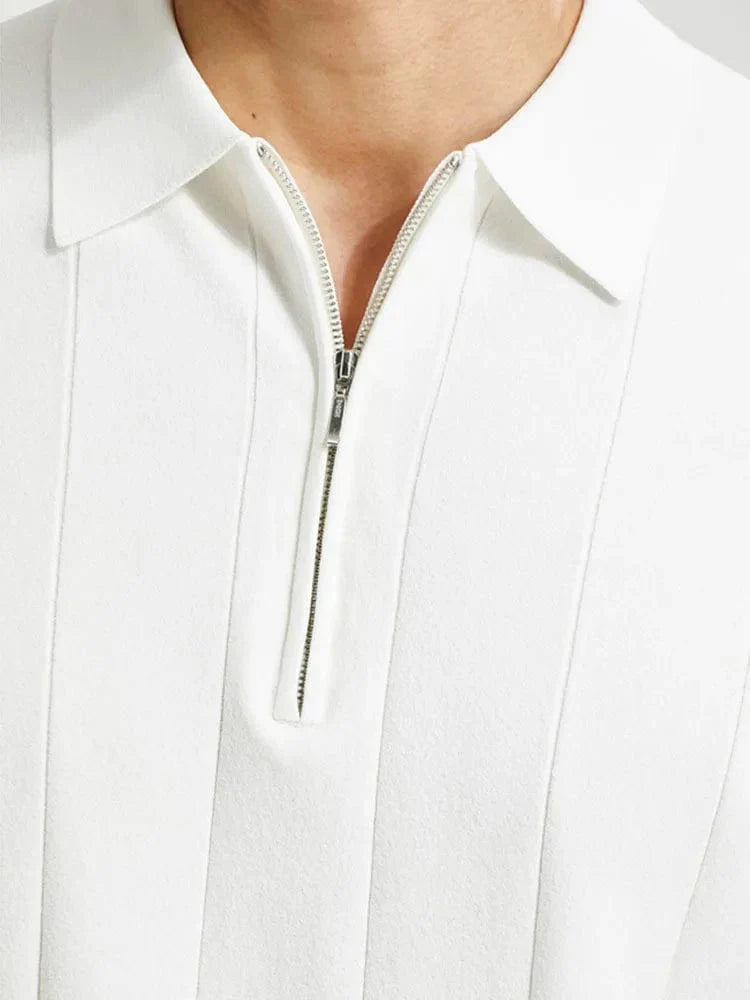 BUSCAS - Poloshirt mit Reißverschluss für Herren