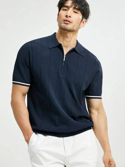 BUSCAS - Zipped Polo Shirt Heren