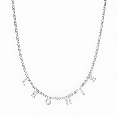 Gourmet Name Necklace with Zirconia