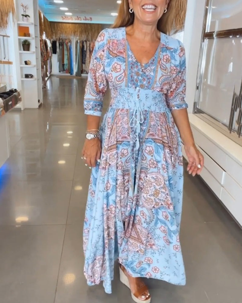 Yvetta™ - Zomer Jurk met V-hals